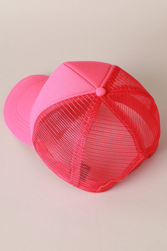 Gold Happy Face Foam Trucker Hat - Nueva Moda Boutique By Giselly