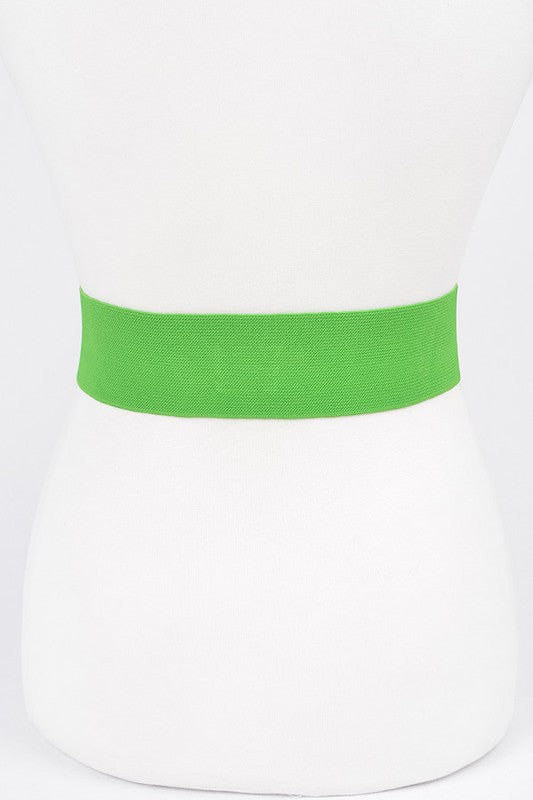 Satin Double Flower Elastic Belt