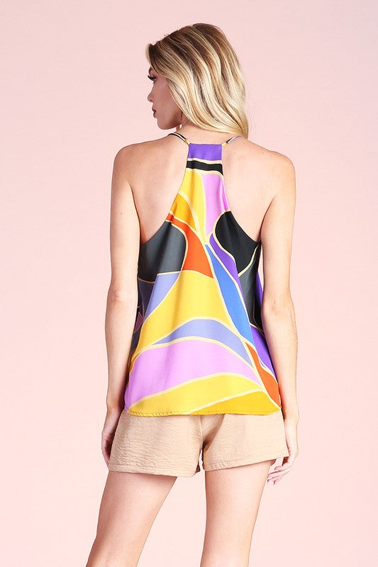 Metamorphosis Print Cami Top - Nueva Moda Boutique By Giselly