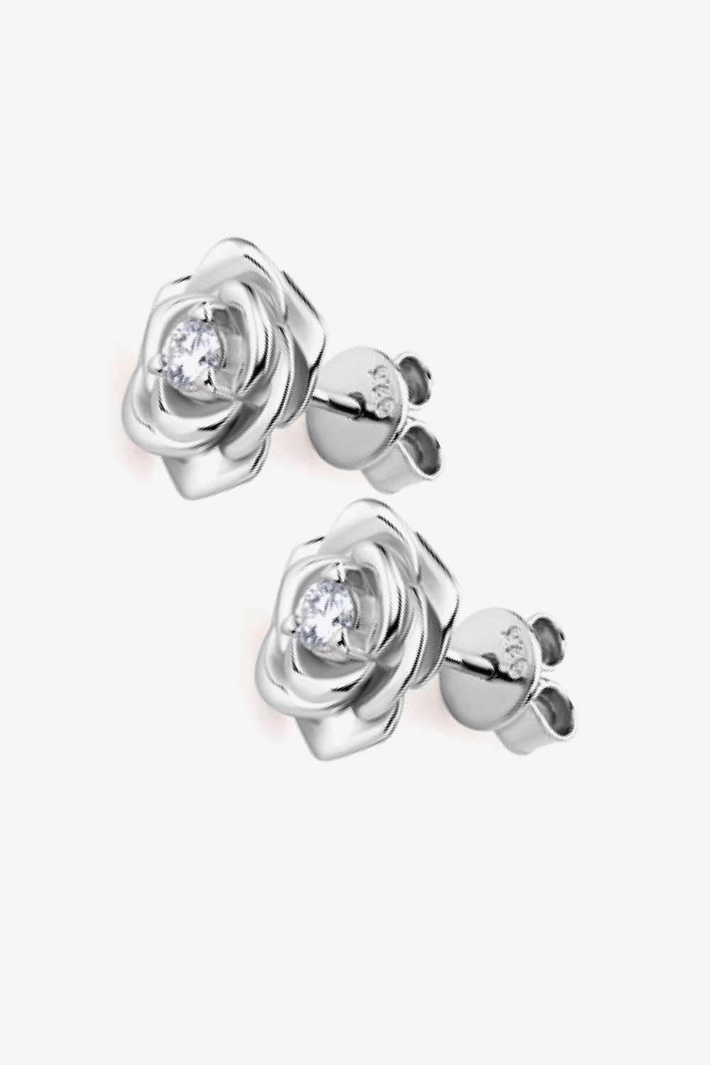 Moissanite Flower 925 Sterling Silver Earrings - Nueva Moda Boutique By Giselly