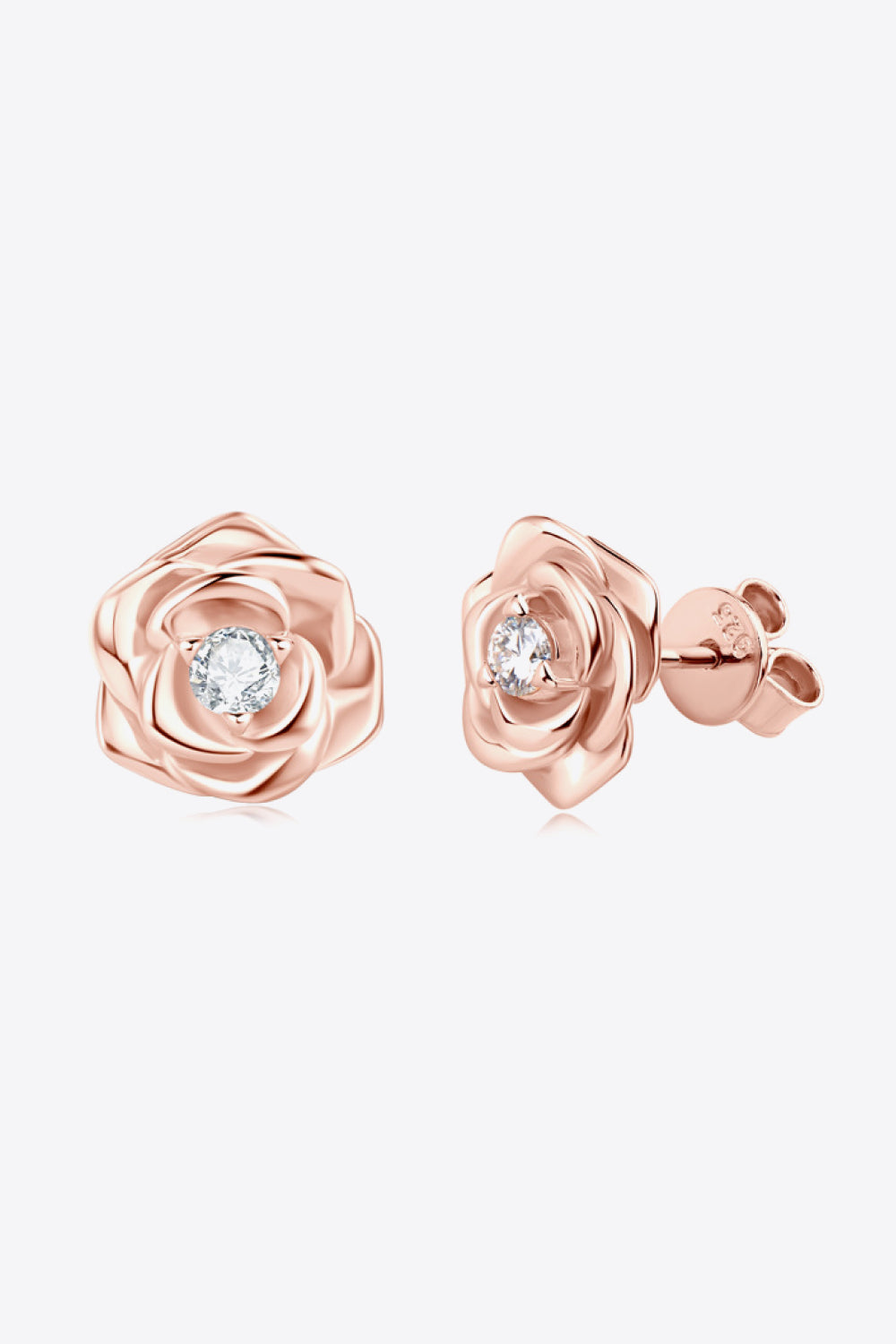 Moissanite Flower 925 Sterling Silver Earrings - Nueva Moda Boutique By Giselly