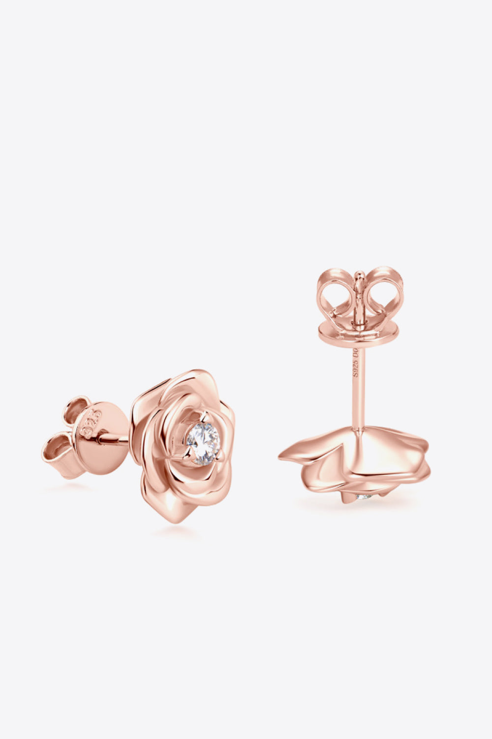 Moissanite Flower 925 Sterling Silver Earrings - Nueva Moda Boutique By Giselly