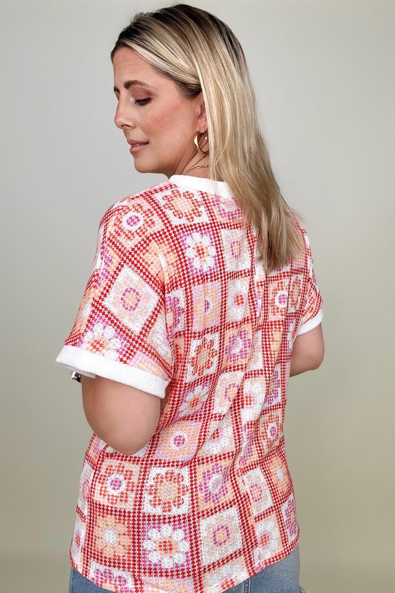 Haptics Dolman Retro Floral Print Top - Nueva Moda Boutique By Giselly