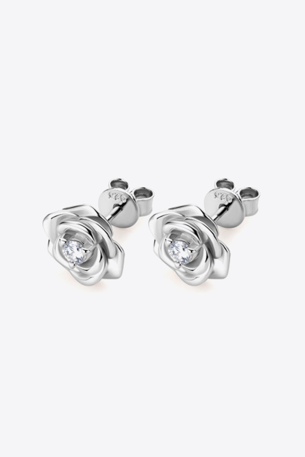Moissanite Flower 925 Sterling Silver Earrings - Nueva Moda Boutique By Giselly