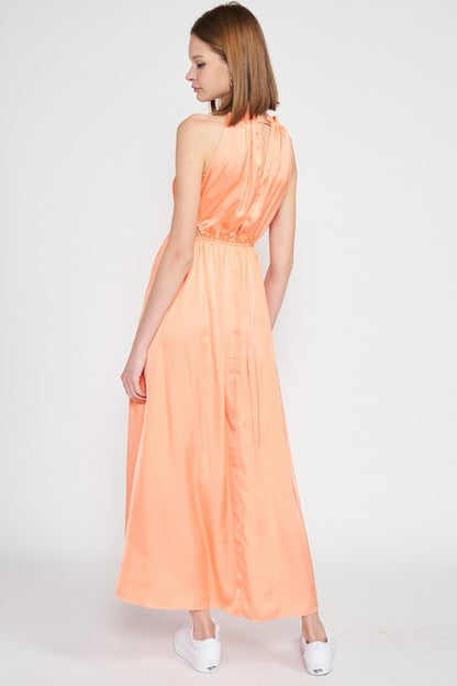 SLEEVELESS MAXI DRESS WITH CUTOUT -  Nueva Moda Boutique By Giselly 