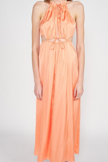 SLEEVELESS MAXI DRESS WITH CUTOUT -  Nueva Moda Boutique By Giselly 