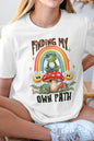 Finding My Own Path Retro Flower Frog Graphic Tee -  Nueva Moda Boutique By Giselly 
