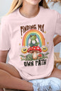 Finding My Own Path Retro Flower Frog Graphic Tee -  Nueva Moda Boutique By Giselly 