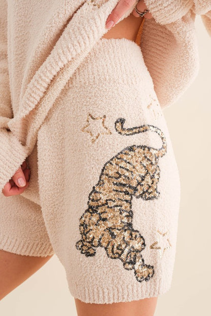 Cozy Soft Knitted Tiger Star Lounge Set -  Nueva Moda Boutique By Giselly 
