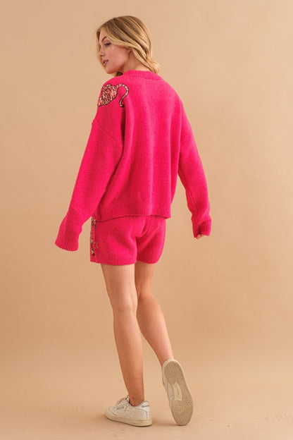 Cozy Soft Knitted Tiger Star Lounge Set -  Nueva Moda Boutique By Giselly 