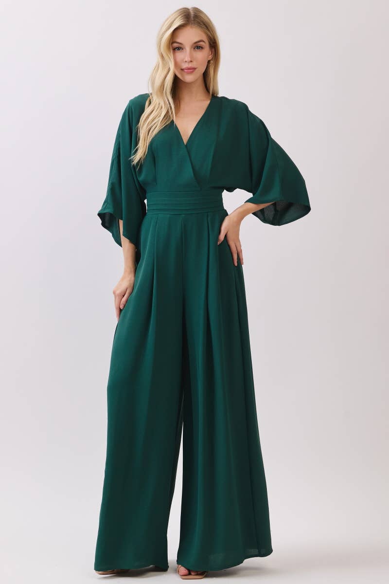 Kimono Jump-suit HR1914-HUNTER GREEN