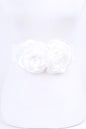 Satin Double Flower Elastic Belt