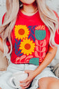 Boho Abstract Floral  Graphic T Shirts