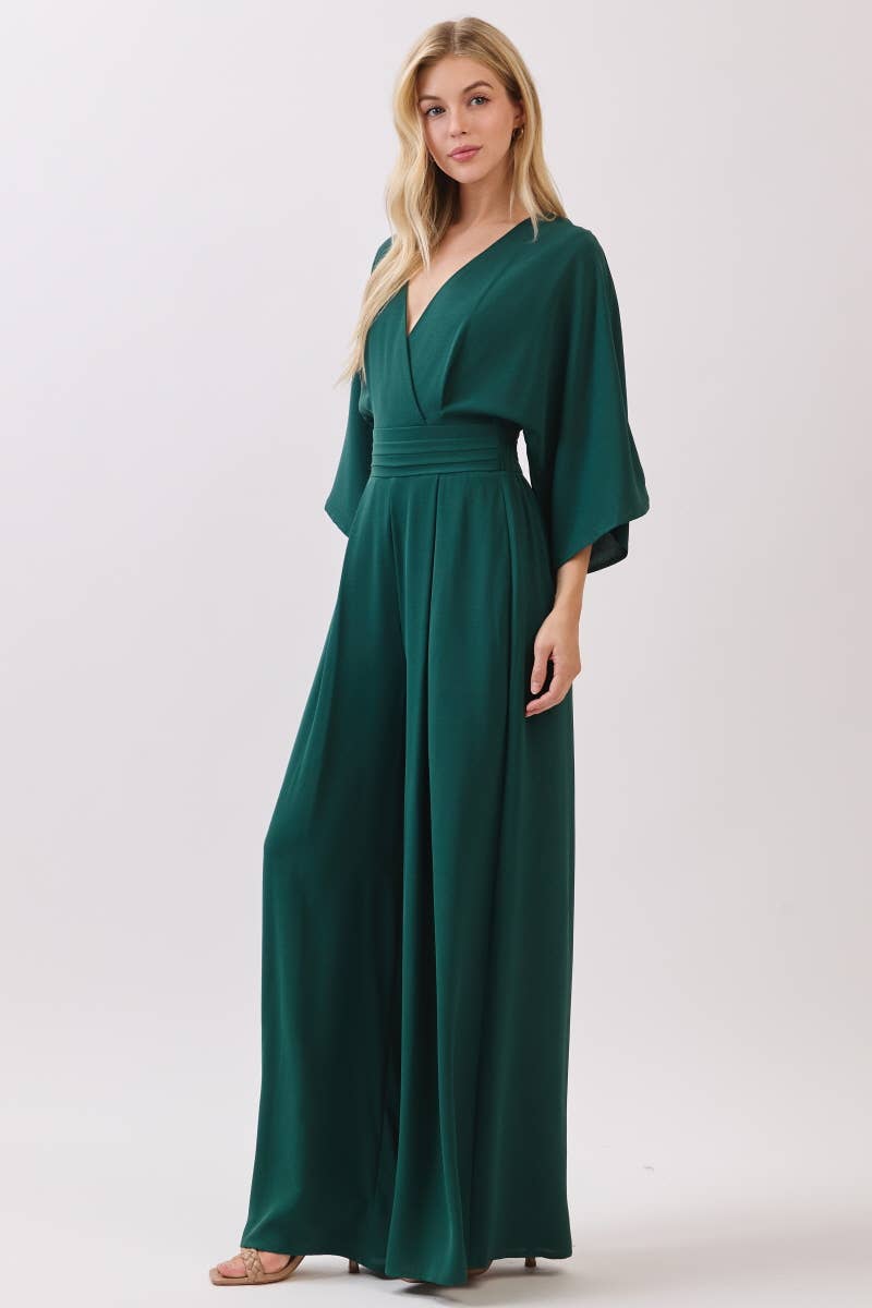 Kimono Jump-suit HR1914-HUNTER GREEN