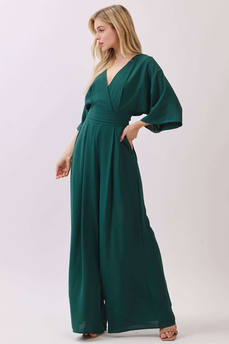 Kimono Jump-suit HR1914-HUNTER GREEN