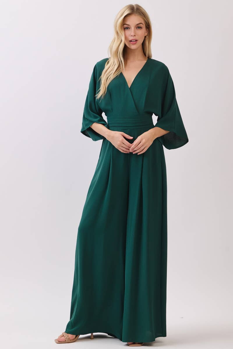 Kimono Jump-suit HR1914-HUNTER GREEN