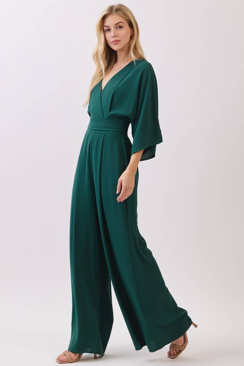 Kimono Jump-suit HR1914-HUNTER GREEN