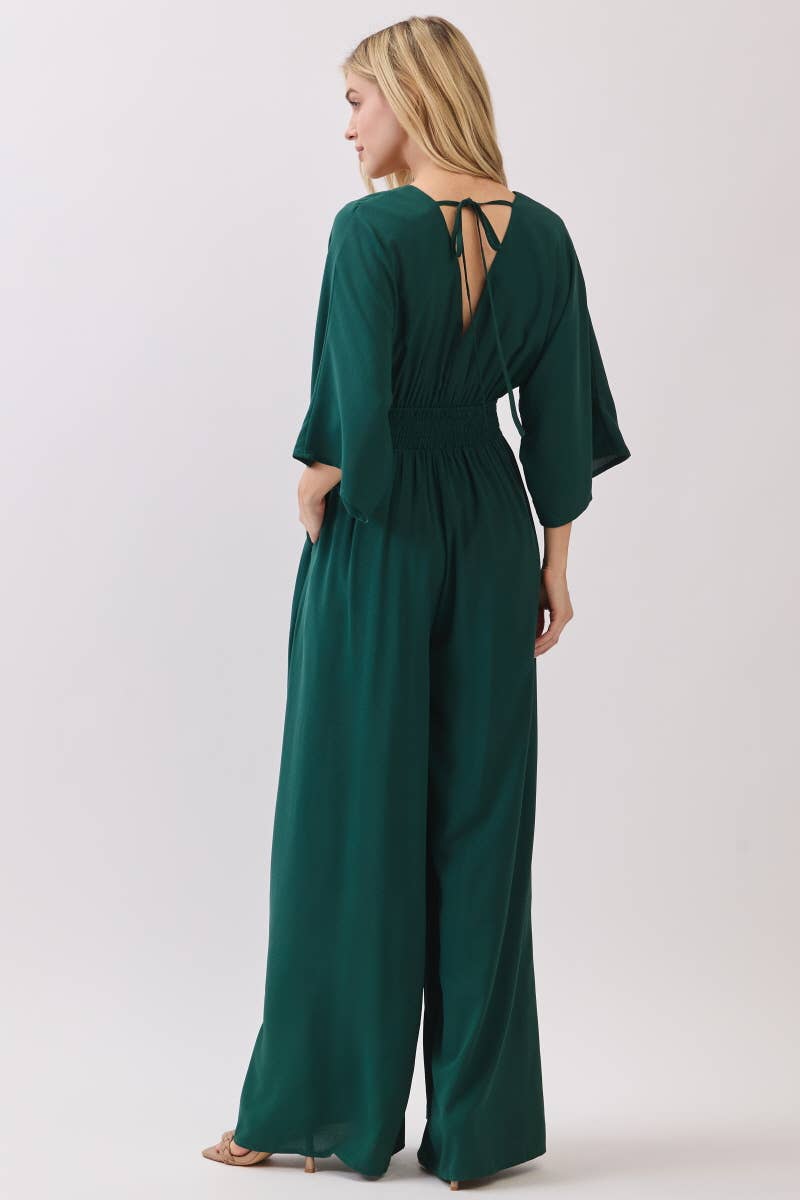 Kimono Jump-suit HR1914-HUNTER GREEN