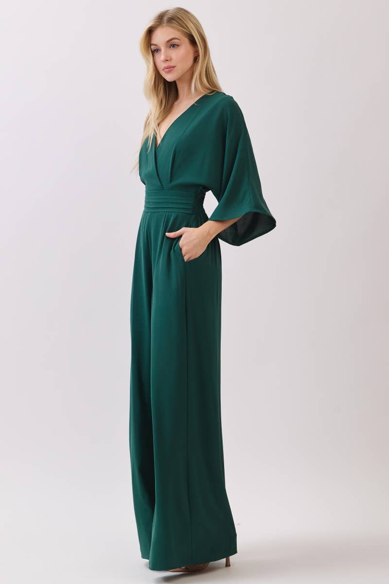 Kimono Jump-suit HR1914-HUNTER GREEN