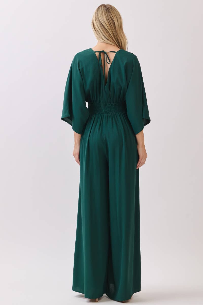 Kimono Jump-suit HR1914-HUNTER GREEN