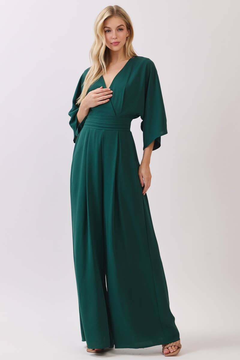 Kimono Jump-suit HR1914-HUNTER GREEN