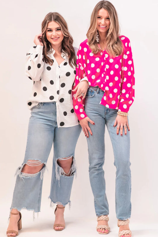Polka Dot Blouse -  Nueva Moda Boutique By Giselly 
