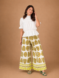 Smocked Ruffle Peplum Blouse