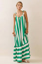Vertical Stripe Midi Dress