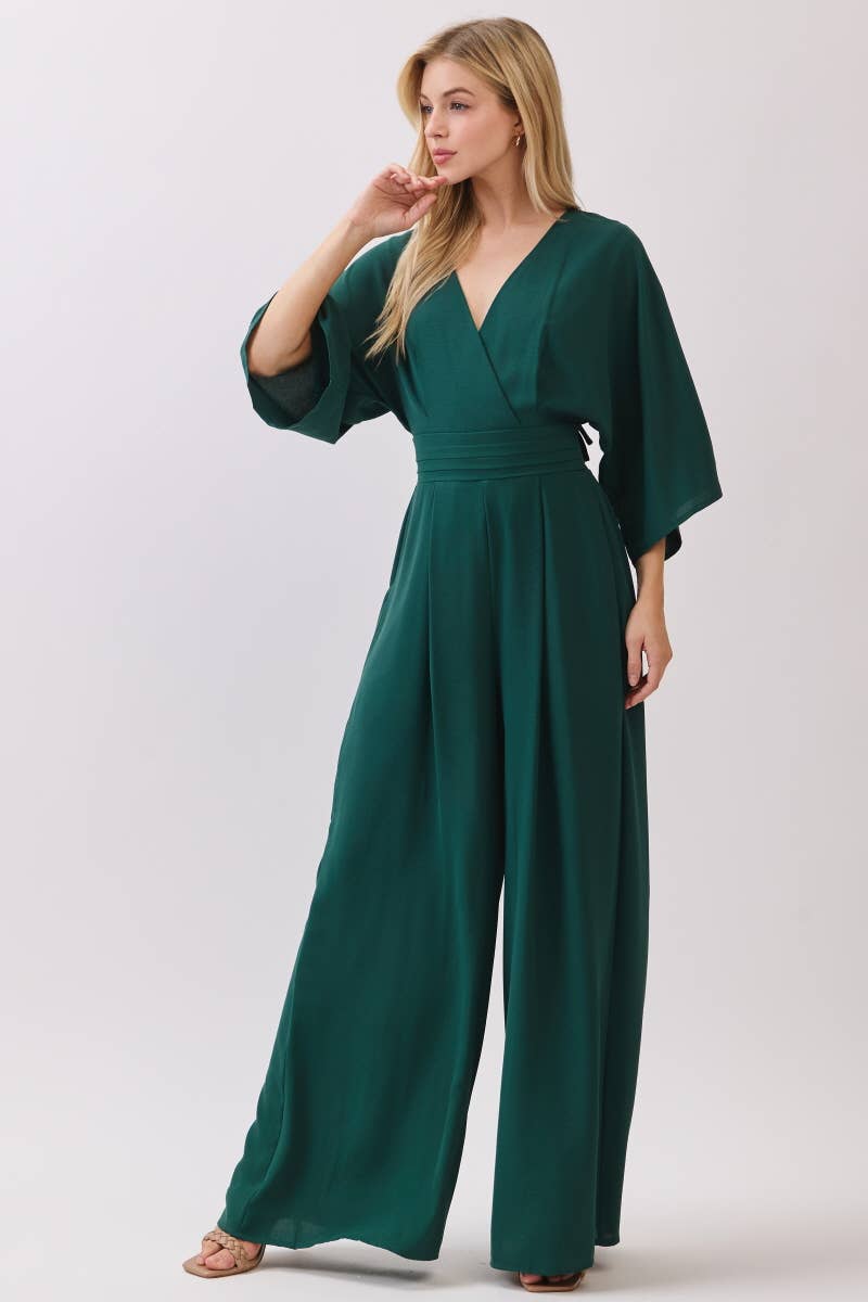 Kimono Jump-suit HR1914-HUNTER GREEN