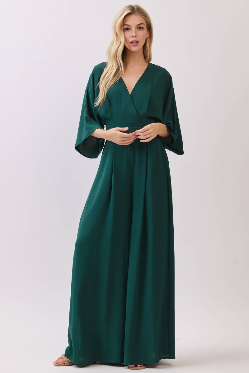 Kimono Jump-suit HR1914-HUNTER GREEN