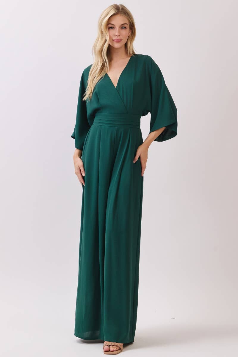 Kimono Jump-suit HR1914-HUNTER GREEN