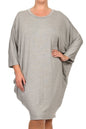 Solid 3/4 sleeve short midi dress -  Nueva Moda Boutique By Giselly 