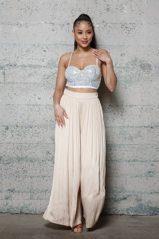 Full Pleated Dressy Pants -  Nueva Moda Boutique By Giselly 
