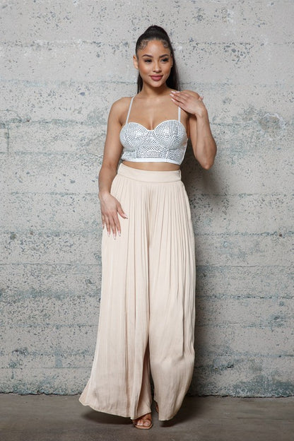 Full Pleated Dressy Pants -  Nueva Moda Boutique By Giselly 