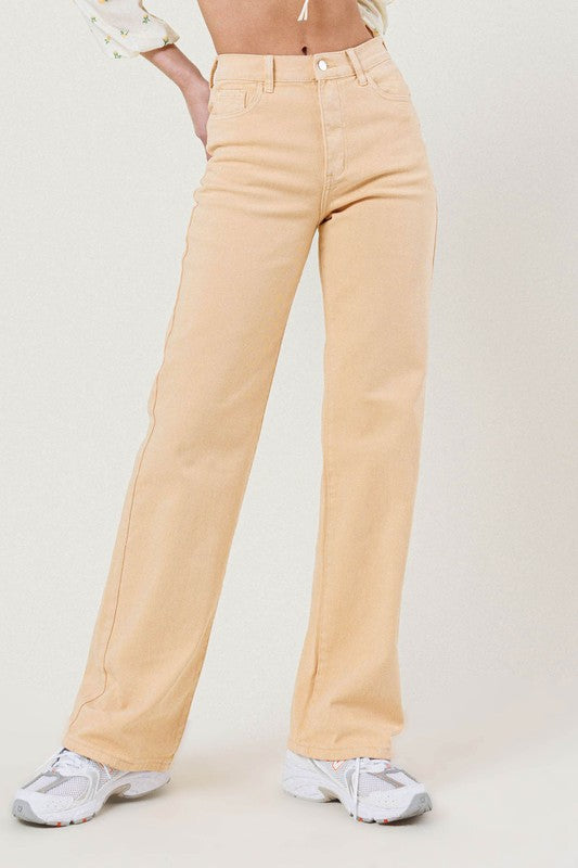 HIGH WAISTED WIDE CUT STRAIGHT LEG -  Nueva Moda Boutique By Giselly 