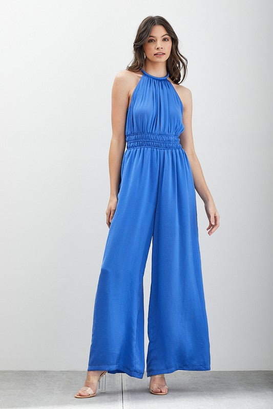 HIGH NECK SLEEVELESS JUMPSUIT -  Nueva Moda Boutique By Giselly 