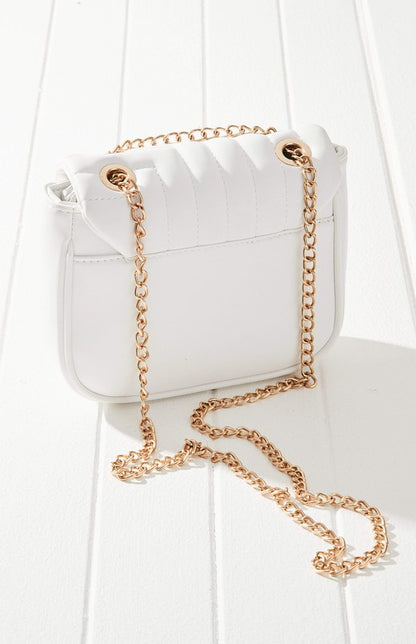 Vegan Leather Quilted Flap Bag -  Nueva Moda Boutique By Giselly 