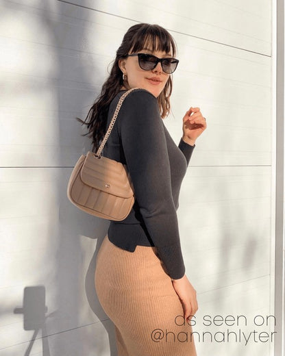 Vegan Leather Quilted Flap Bag -  Nueva Moda Boutique By Giselly 