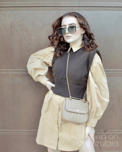 Vegan Leather Quilted Flap Bag -  Nueva Moda Boutique By Giselly 