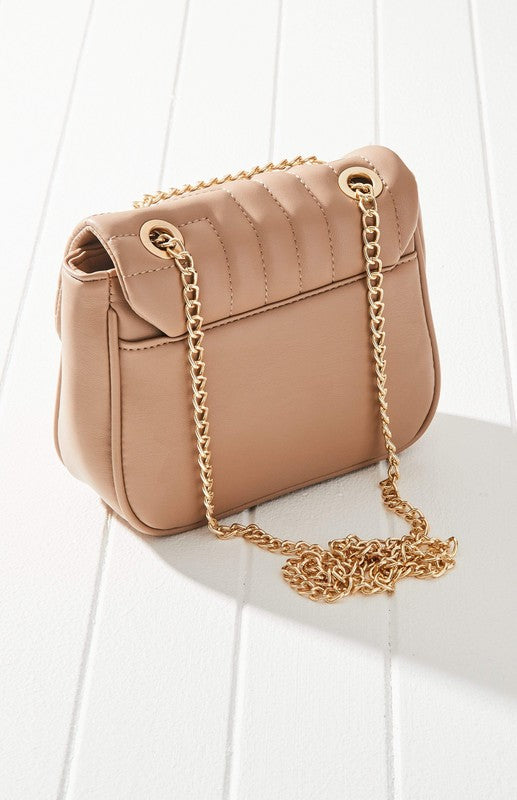 Vegan Leather Quilted Flap Bag -  Nueva Moda Boutique By Giselly 