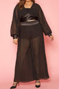 Plus Size Pleated Dolman Sleeve Top/Palazzo Set -  Nueva Moda Boutique By Giselly 