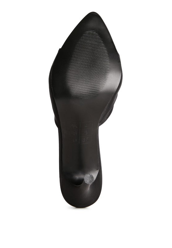 FIRST CRUSH SATIN KNOT HIGH HEELED SANDALS -  Nueva Moda Boutique By Giselly 