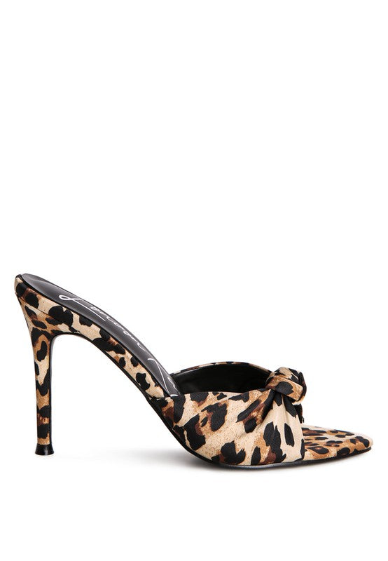 FIRST CRUSH SATIN KNOT HIGH HEELED SANDALS -  Nueva Moda Boutique By Giselly 