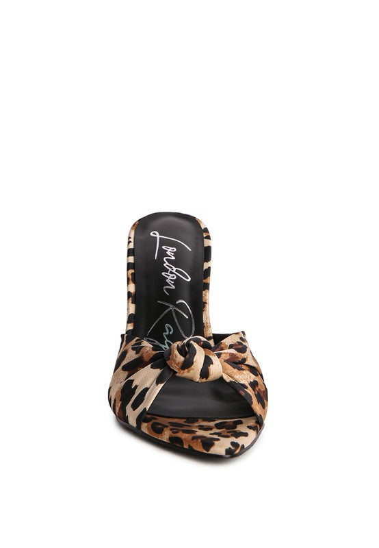 FIRST CRUSH SATIN KNOT HIGH HEELED SANDALS -  Nueva Moda Boutique By Giselly 