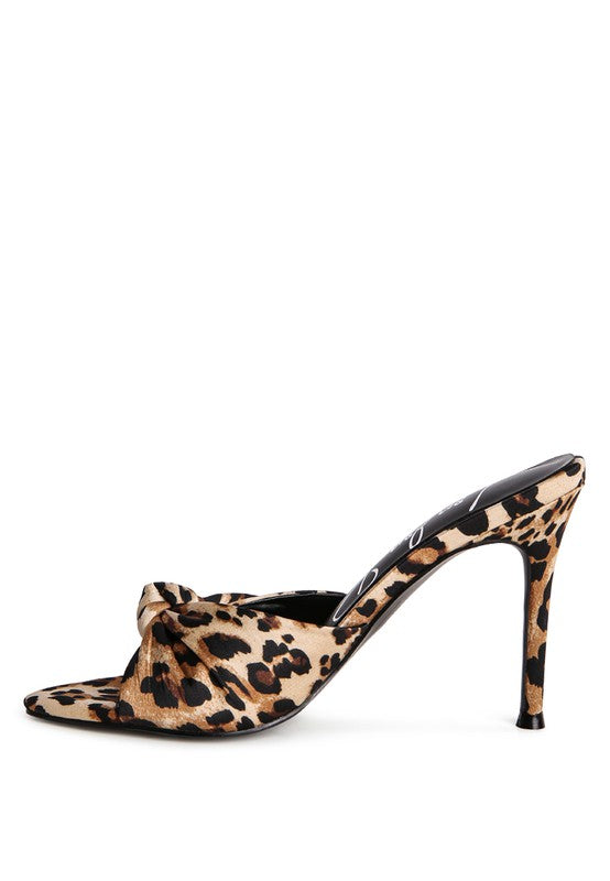FIRST CRUSH SATIN KNOT HIGH HEELED SANDALS -  Nueva Moda Boutique By Giselly 