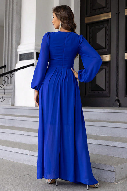 Twist Front Cutout Long Sleeve Dress -  Nueva Moda Boutique By Giselly 