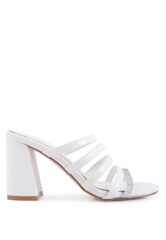 PEACHES MULTI STRAP DIAMANTE DETAIL SANDALS -  Nueva Moda Boutique By Giselly 