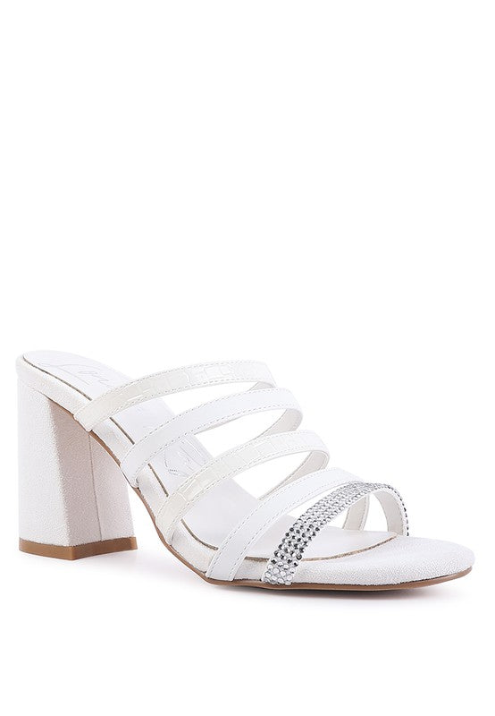 PEACHES MULTI STRAP DIAMANTE DETAIL SANDALS -  Nueva Moda Boutique By Giselly 