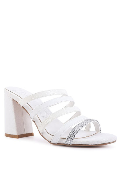PEACHES MULTI STRAP DIAMANTE DETAIL SANDALS -  Nueva Moda Boutique By Giselly 