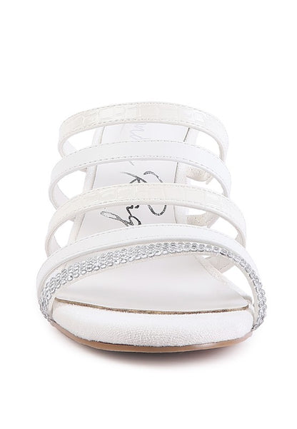 PEACHES MULTI STRAP DIAMANTE DETAIL SANDALS -  Nueva Moda Boutique By Giselly 